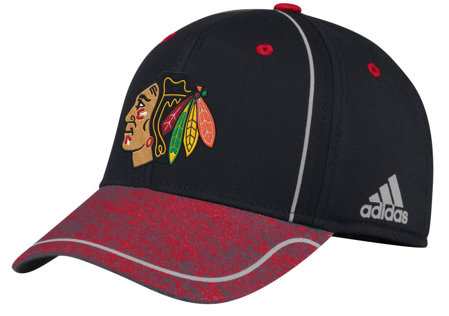 Men's Chicago Blackhawks Authentic Collection Alpha Structured Flex Fit Hat By Adidas