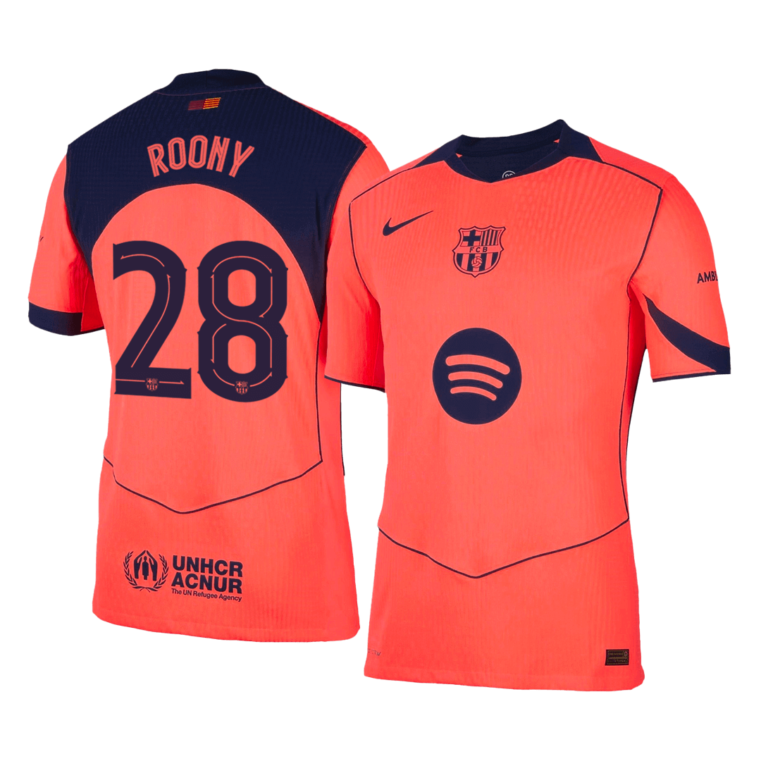 Player Version ROONY #28 Barcelona Third Away Football Shirt 2025/26