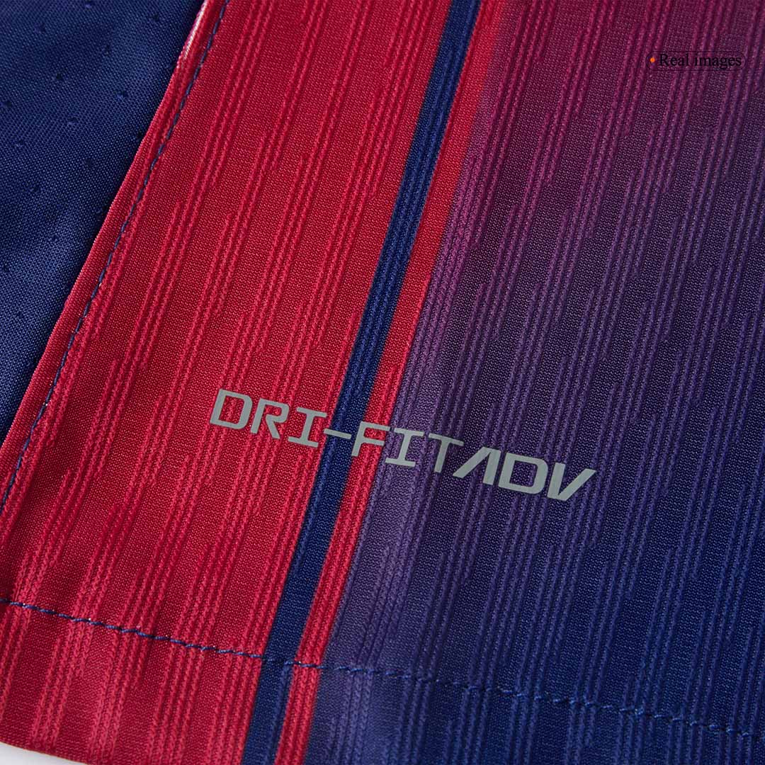 Player Version F.DE JONG #21 Barcelona Home Football Shirt 2025/26 Red&Blue - UCL
