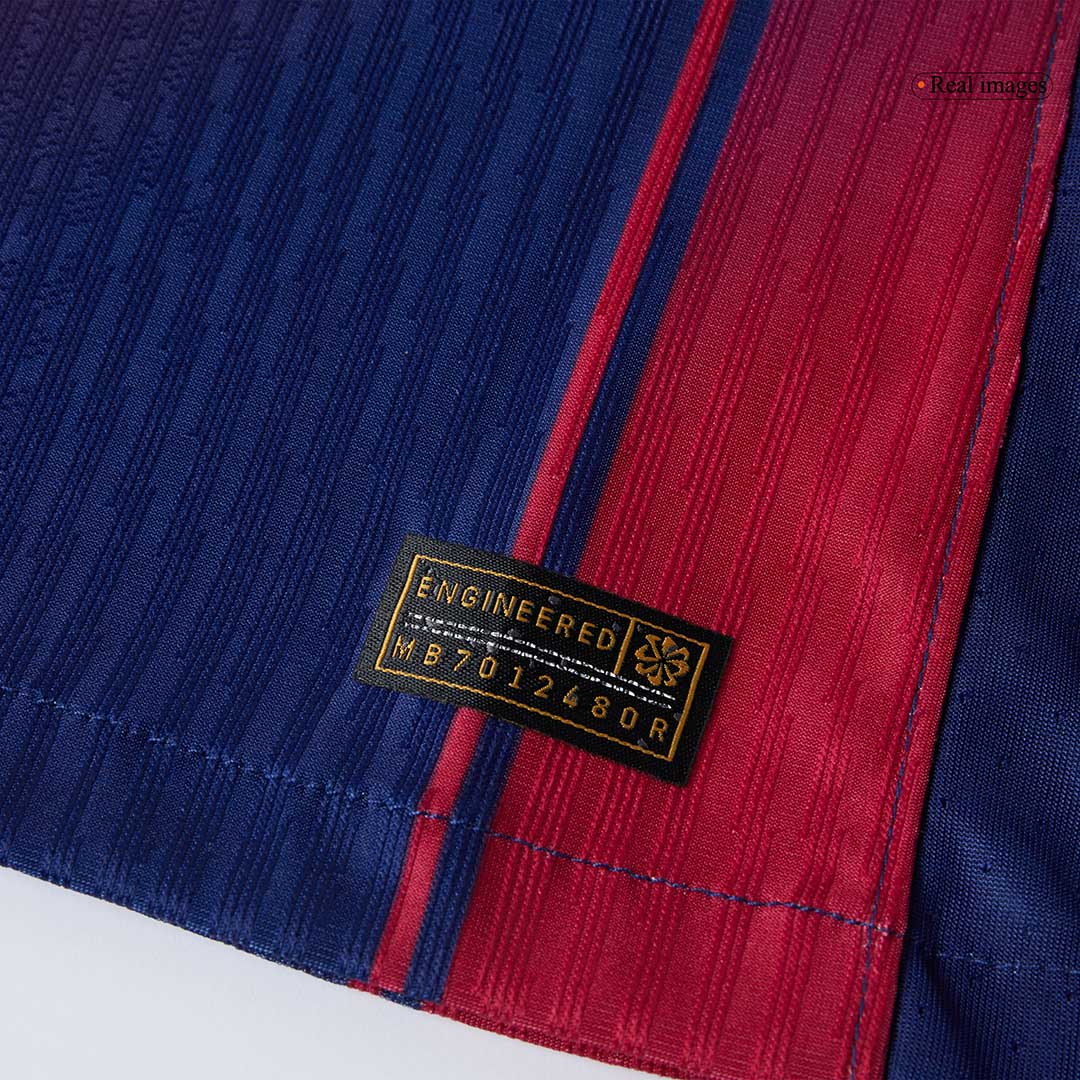 Player Version F.DE JONG #21 Barcelona Home Football Shirt 2025/26 Red&Blue - UCL