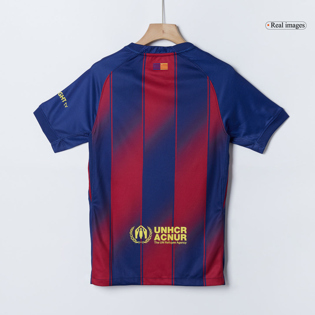 F.DE JONG #21 Barcelona Home Football Shirt 2025/26 Red&Blue