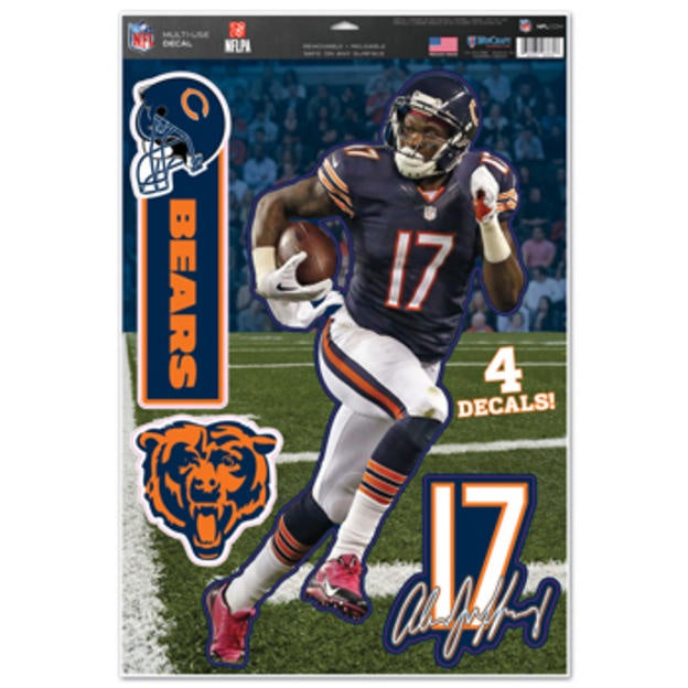 Chicago Bears Alshon Jeffery Decal 11x17 Multi Use Decals