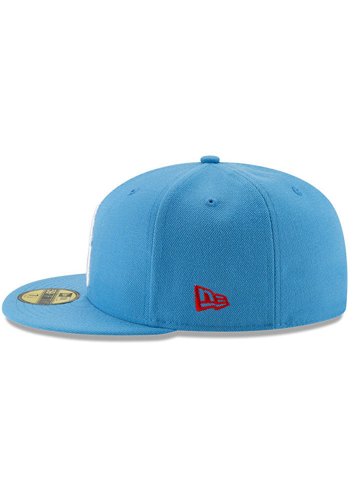 Mens Houston Oilers New Era Light Blue Bannerside 59FIFTY Fitted Hat