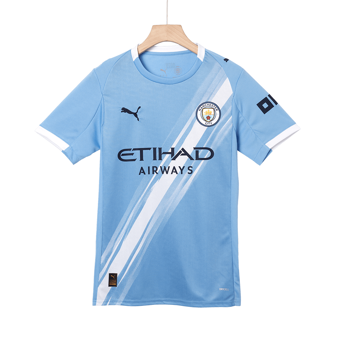 DE BRUYNE #17 Manchester City Home Football Shirt 2025/26 Blue