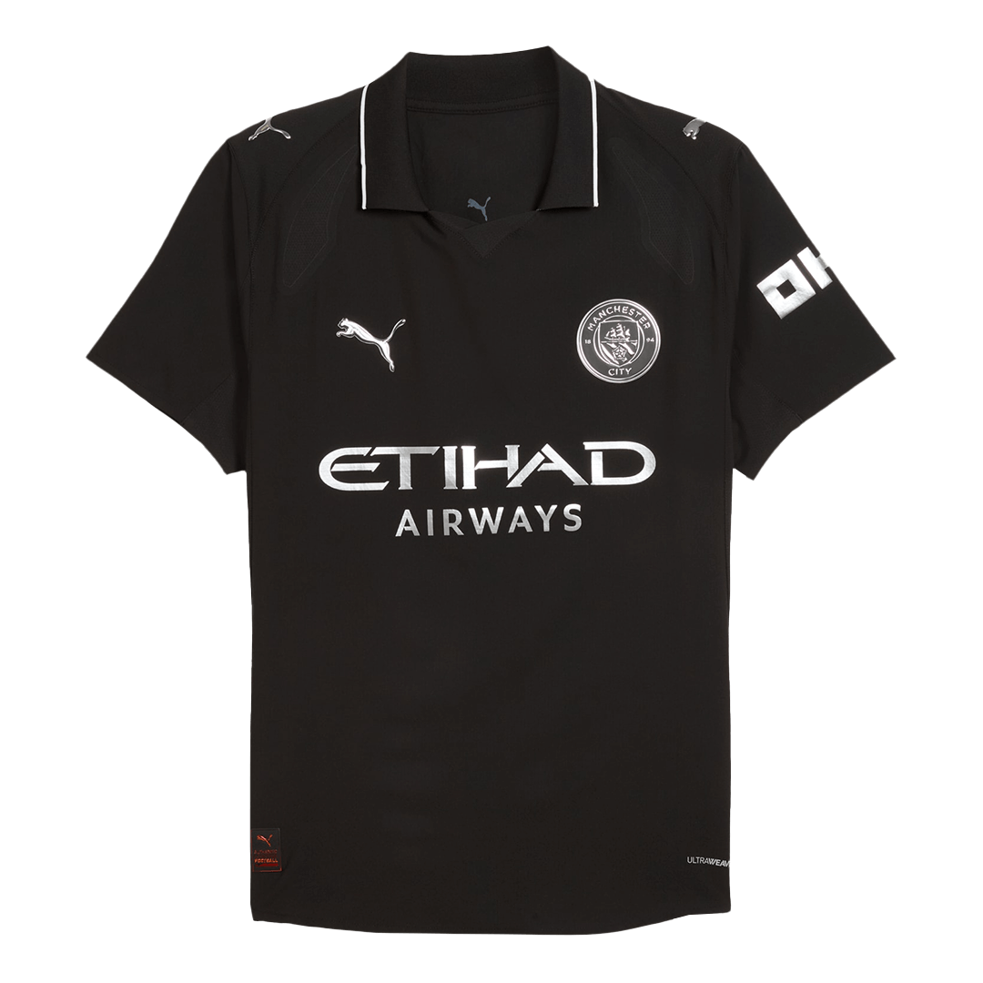 Player Version FODEN #47 Manchester City Away Football Shirt 2025/26 Black