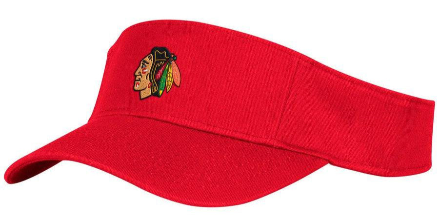 Mens Chicago Blackhawks adidas Red Basic Adjustable Visor