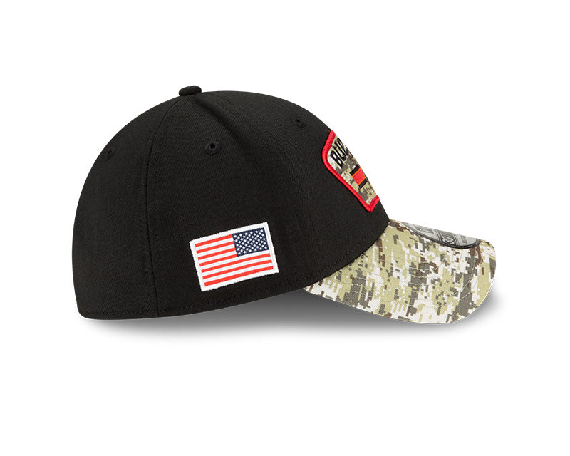 Men's Tampa Bay Buccaneers New Era Black 2021 Salute to Service Primary Logo 39THIRTY Flex Hat