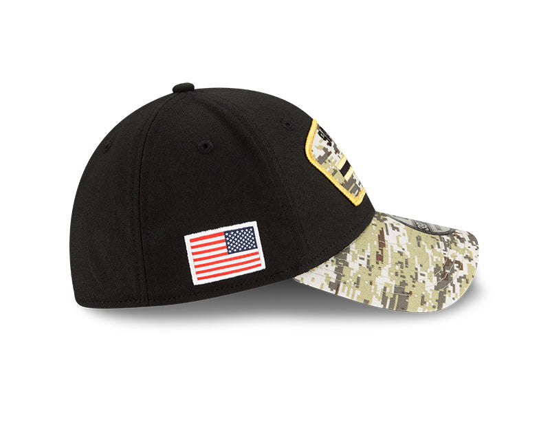 Men's New Orleans Saints New Era Black 2021 Salute to Service Primary Logo 39THIRTY Flex Hat