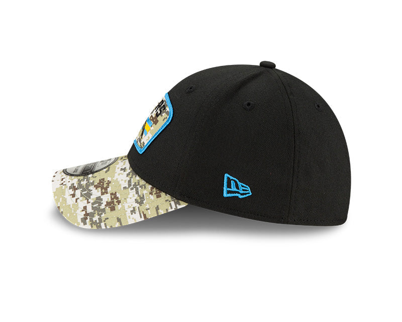 Men's Los Angeles Chargers New Era Black 2021 Salute to Service Primary Logo 39THIRTY Flex Hat
