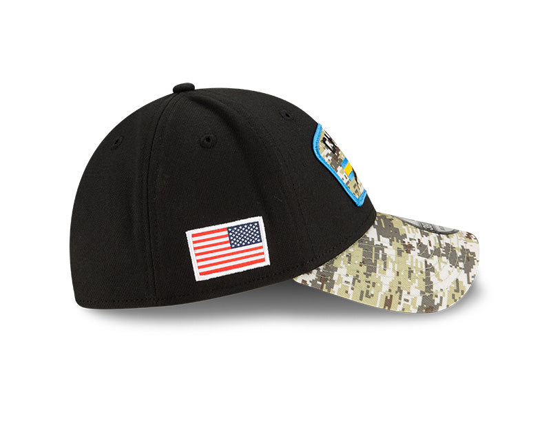 Men's Los Angeles Chargers New Era Black 2021 Salute to Service Primary Logo 39THIRTY Flex Hat
