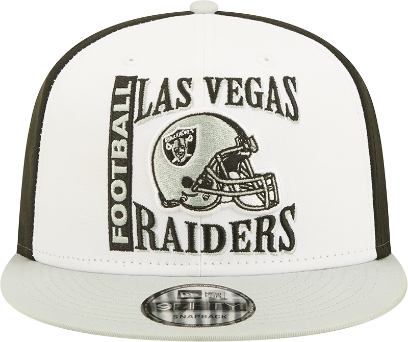 Las Vegas Raiders Raiders Historic Logo Retro Sport 3 Tone New Era 9FIFTY Snapback Hat