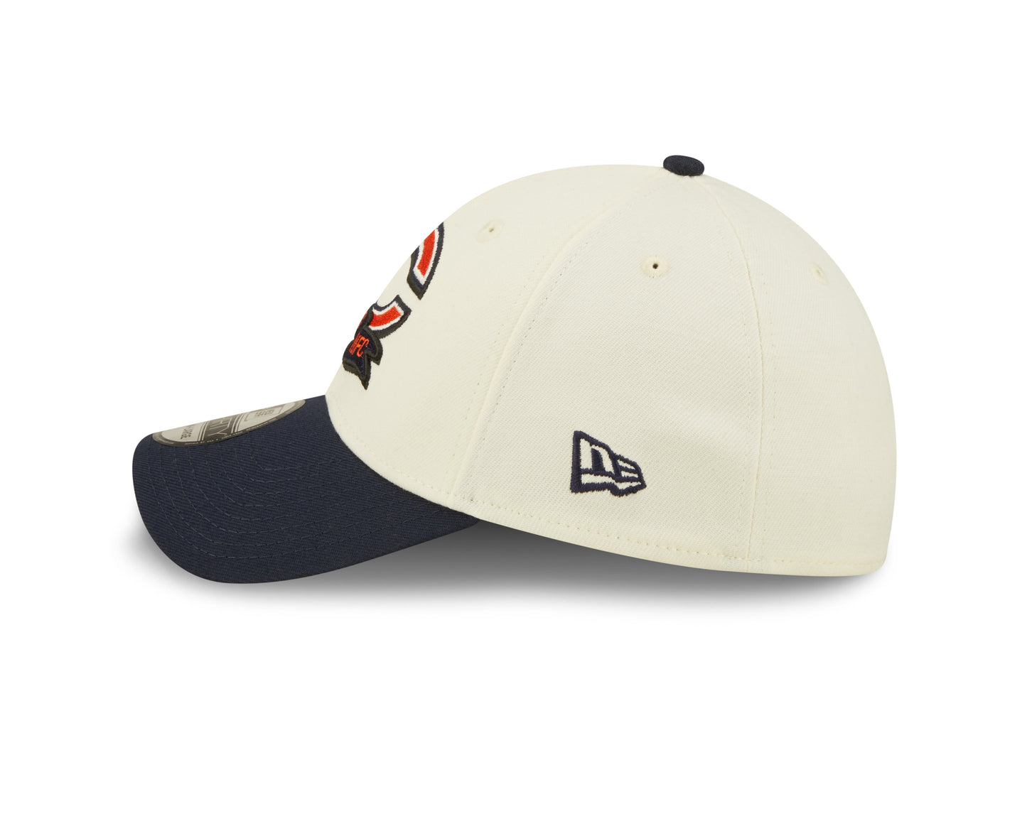 Men's Chicago Bears Primary Logo New Era Cream/Navy 2022 Sideline 39THIRTY Flex Hat