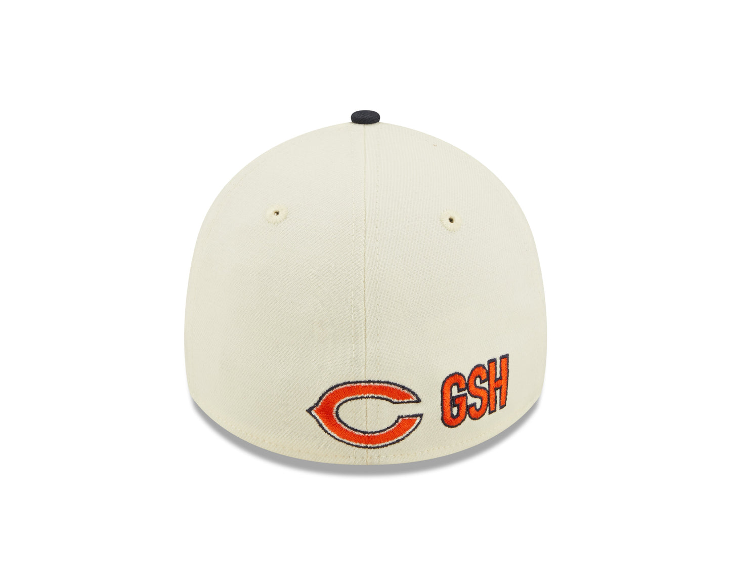 Men's Chicago Bears Primary Logo New Era Cream/Navy 2022 Sideline 39THIRTY Flex Hat