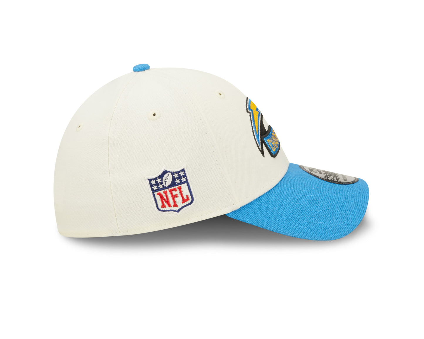Men's Los Angeles Chargers New Era Cream/Blue 2022 Sideline 39THIRTY Flex Hat