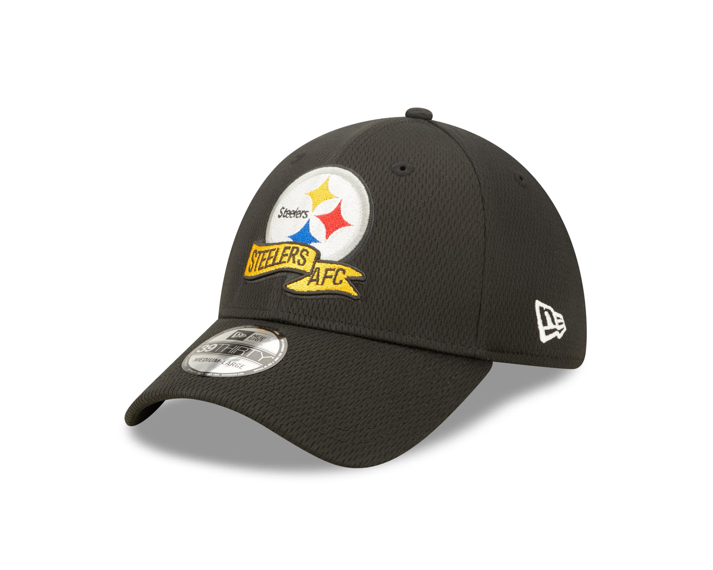 Men's Pittsburgh Steelers New Era Black 2022 Sideline Coaches 39THIRTY Flex Hat