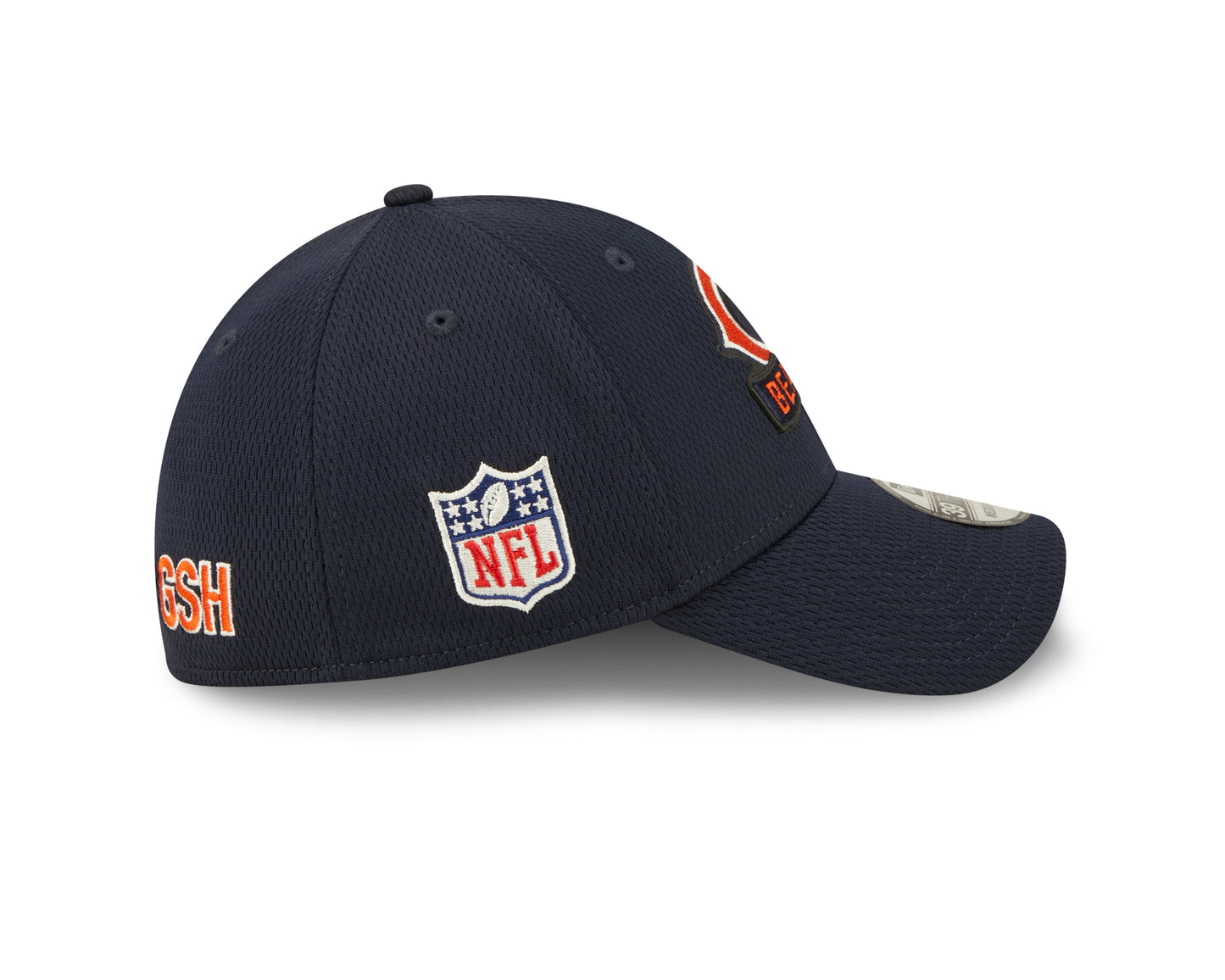 Men's Chicago Bears Primary Logo New Era Navy 2022 Sideline Coaches 39THIRTY Flex Hat