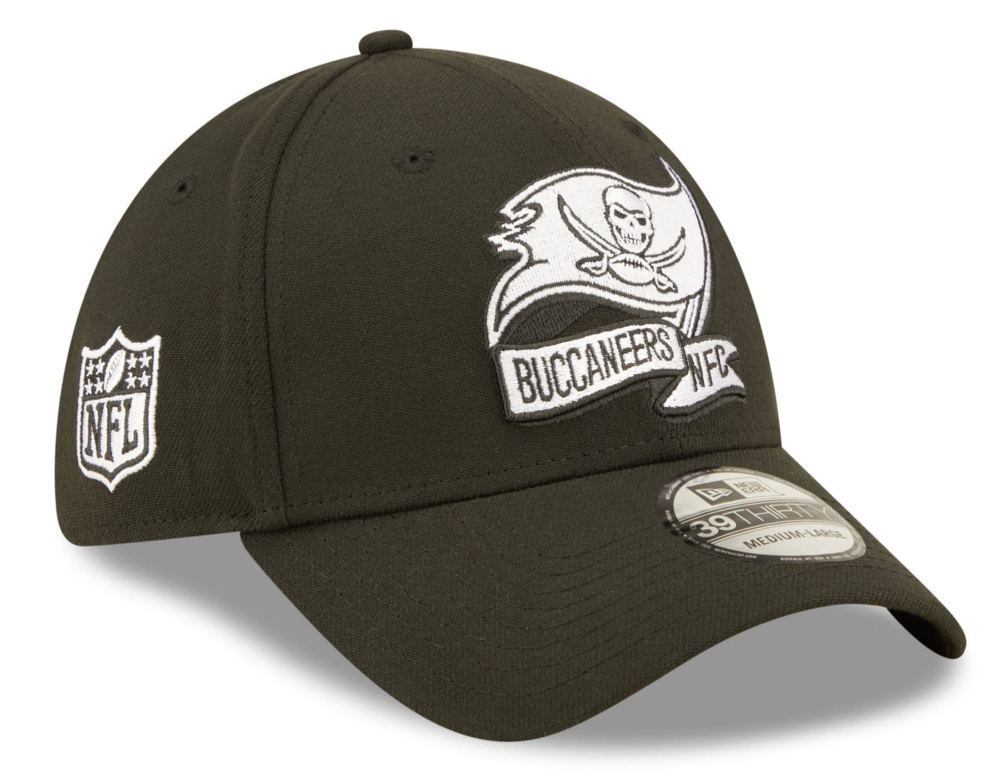 Men's Tampa Bay Buccaneers New Era Black 2022 Sideline 39THIRTY Flex Hat