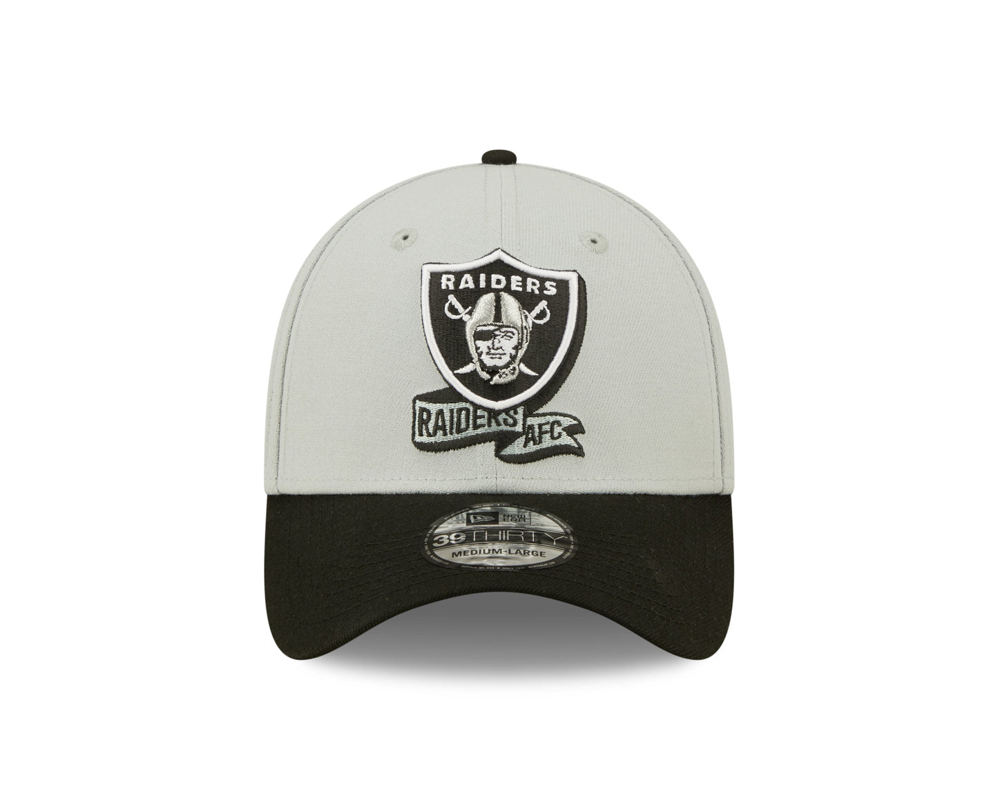 Men's Las Vegas Raiders New Era Gray/Black 2022 Sideline 39THIRTY Flex Hat