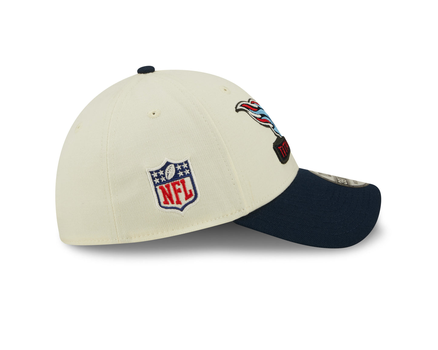 Men's Tennessee Titans New Era Cream/Navy 2022 Sideline 39THIRTY Flex Hat