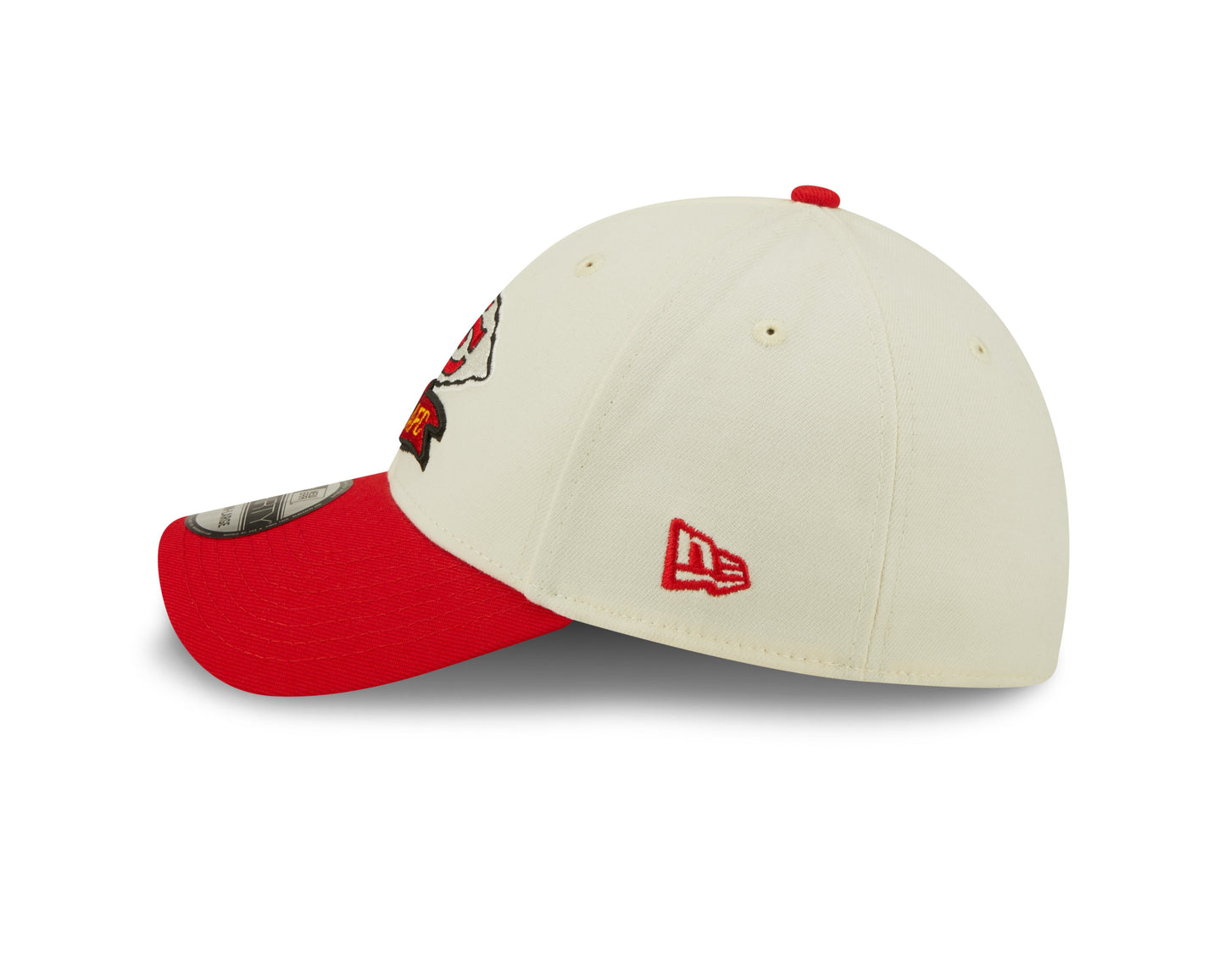 Men's Kansas City Chiefs New Era Cream/Red 2022 Sideline 39THIRTY Flex Hat