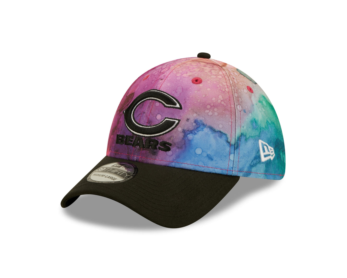 Men's Chicago Bears New Era Crucial Catch 2022 NFL Primary Logo Ink 39THIRTY Flex Hat