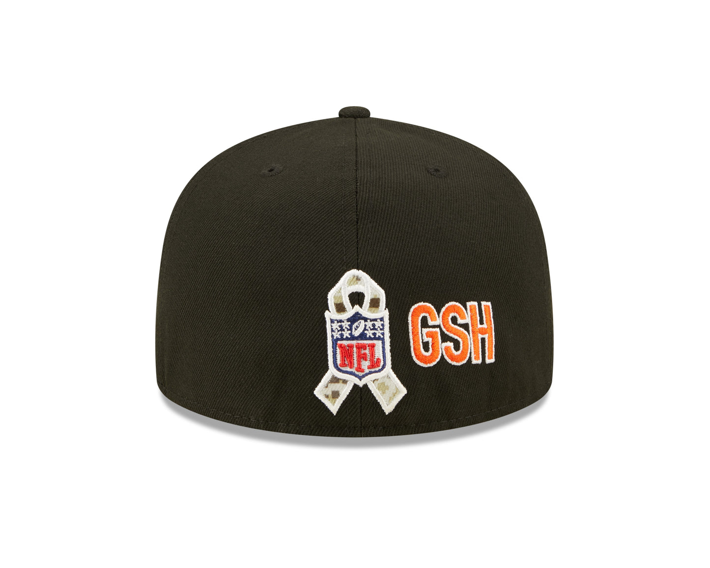Chicago Bears 2022 Sideline Salute To Service Primary Logo Black New Era 59FIFTY Fitted Hat