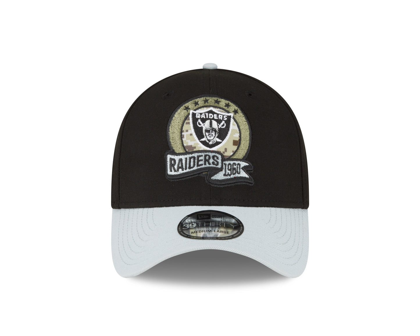 Men's Las Vegas Raiders New Era Black 2022 Salute to Service 39THIRTY Flex Hat