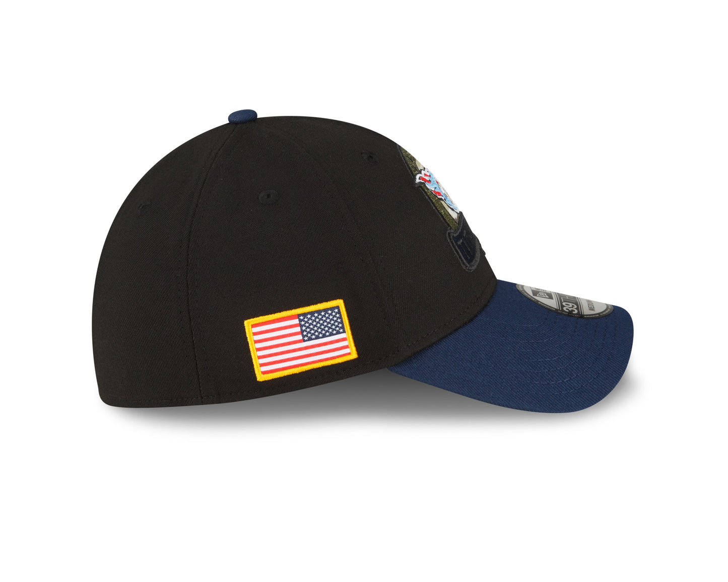 Men's Tennessee Titans New Era Black 2022 Salute to Service 39THIRTY Flex Hat