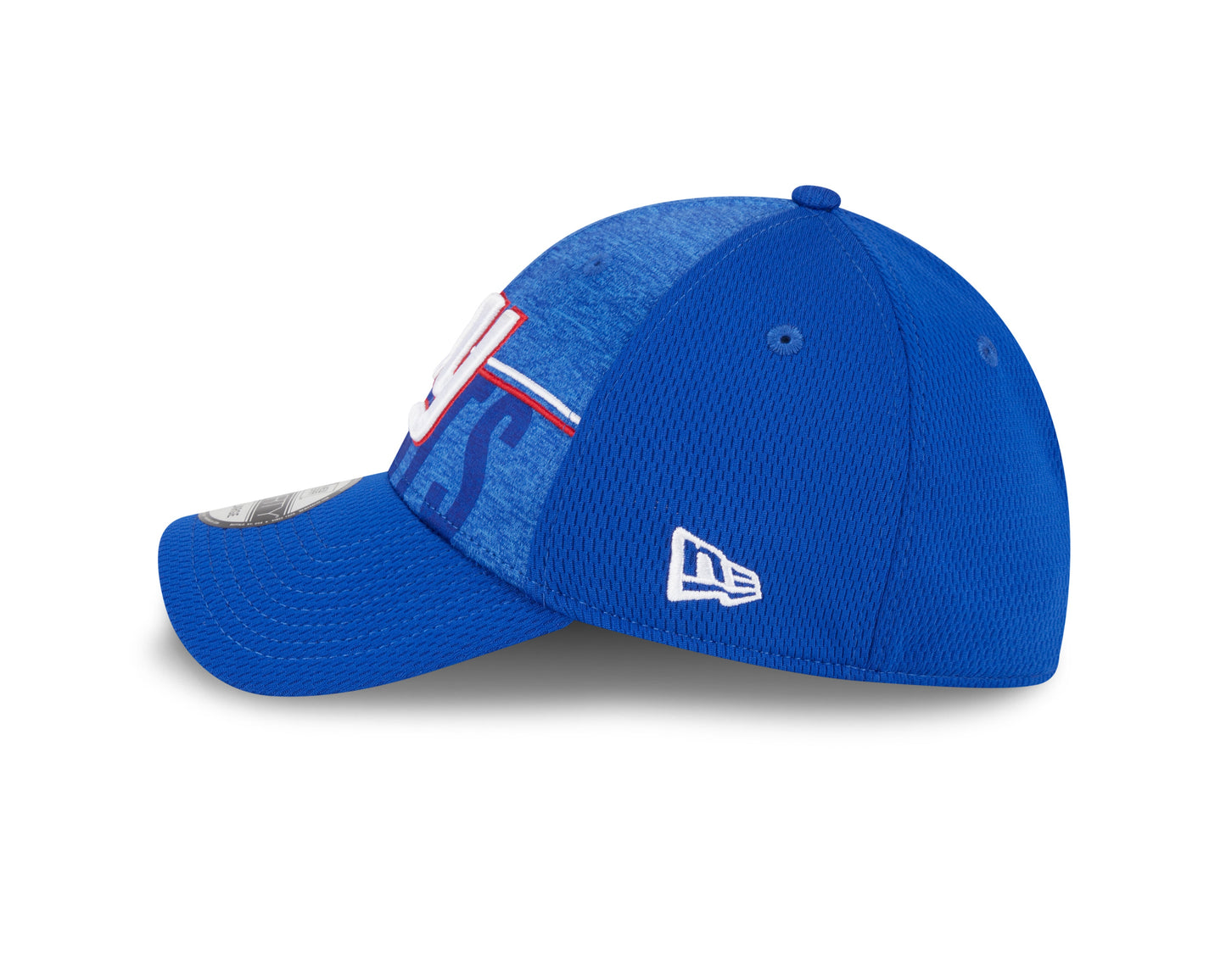 Men's New York Giants New Era NFL 2023 Training Camp Royal Primary Logo 39THIRTY Flex Fit Hat