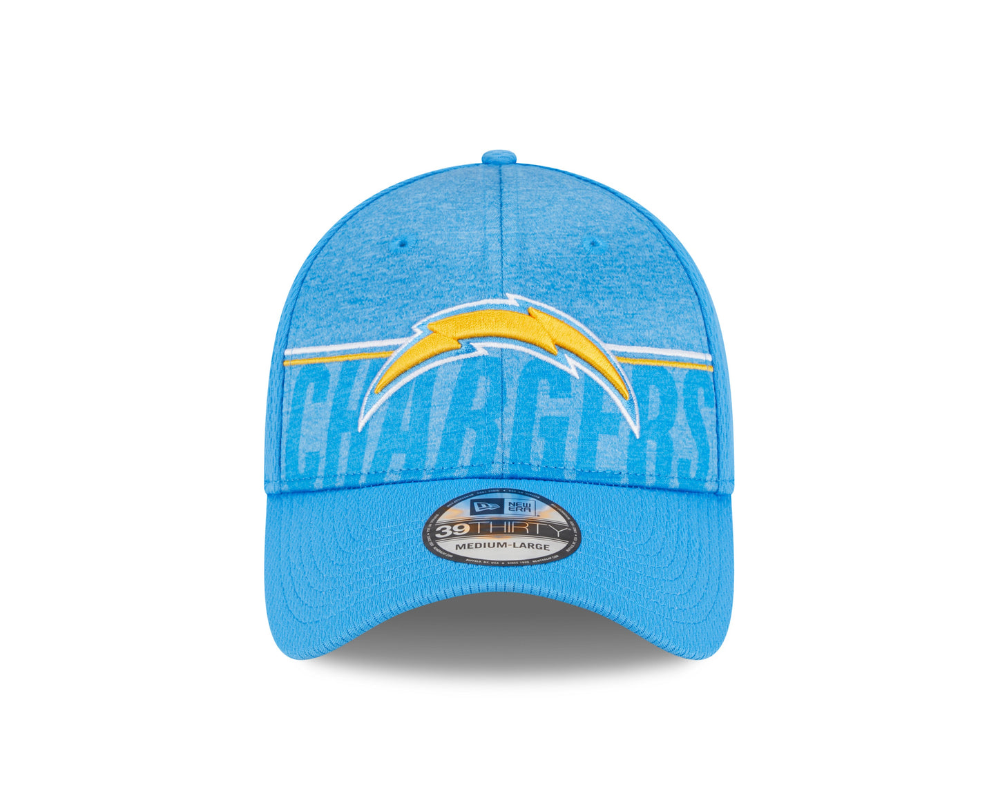 Men's Los Angeles Chargers New Era NFL 2023 Training Camp Blue Primary Logo 39THIRTY Flex Fit Hat