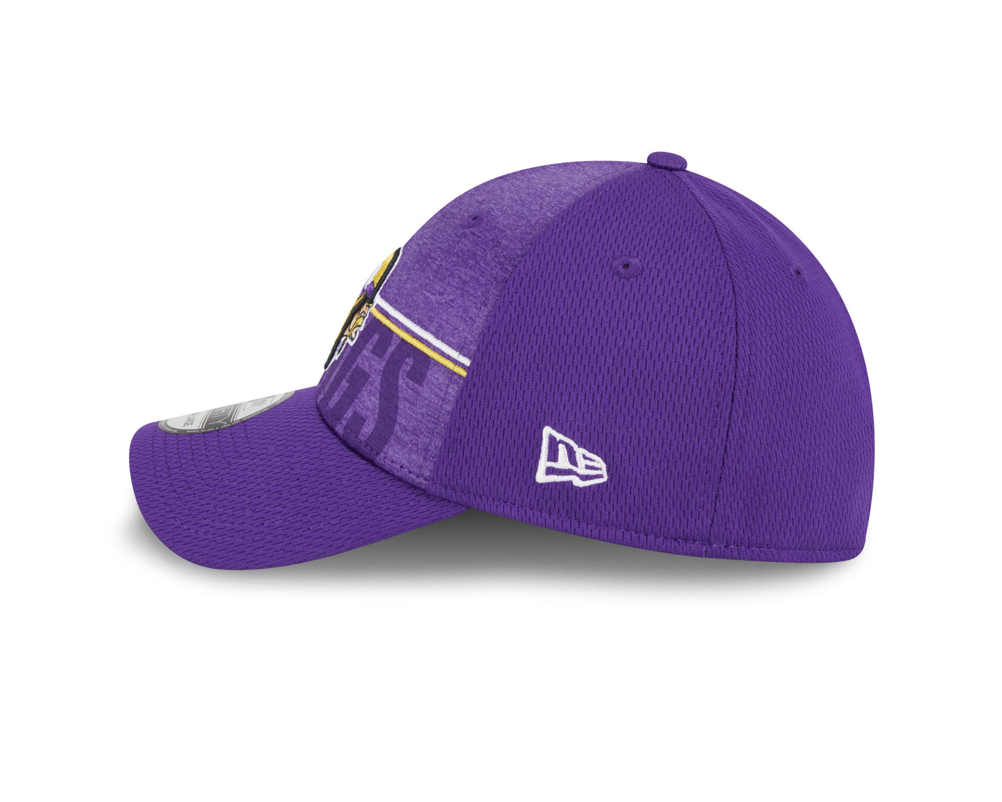 Men's Minnesota Vikings New Era NFL 2023 Training Camp Purple Primary Logo 39THIRTY Flex Fit Hat