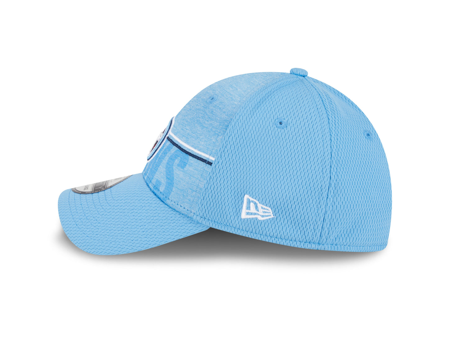 Men's Tennessee Titans New Era NFL 2023 Training Camp Blue Primary Logo 39THIRTY Flex Fit Hat