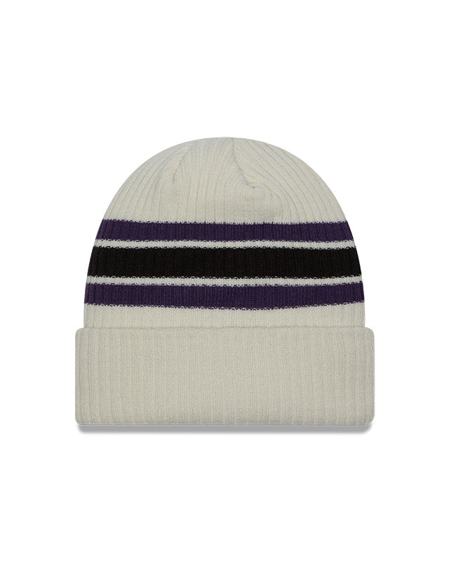 Men's Northwestern Wildcats New Era Off White Vintage Cuffed Knit Hat