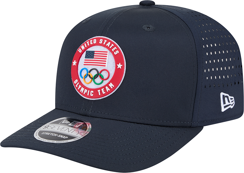 Team USA Olympics Navy Performance New Era 9SEVENTY Stretch Snap Adjustable Hat