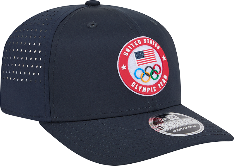 Team USA Olympics Navy Performance New Era 9SEVENTY Stretch Snap Adjustable Hat