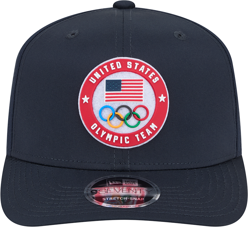 Team USA Olympics Navy Performance New Era 9SEVENTY Stretch Snap Adjustable Hat