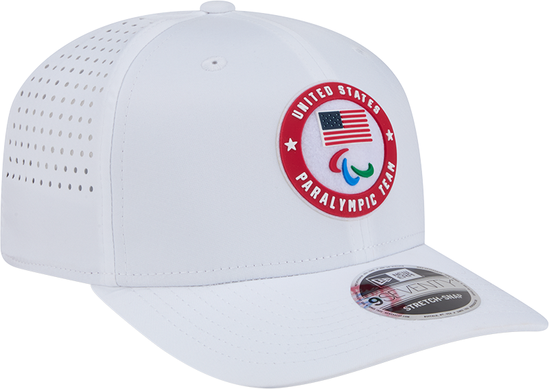 Team USA Paralympics White Performance New Era 9SEVENTY Stretch Snap Adjustable Hat