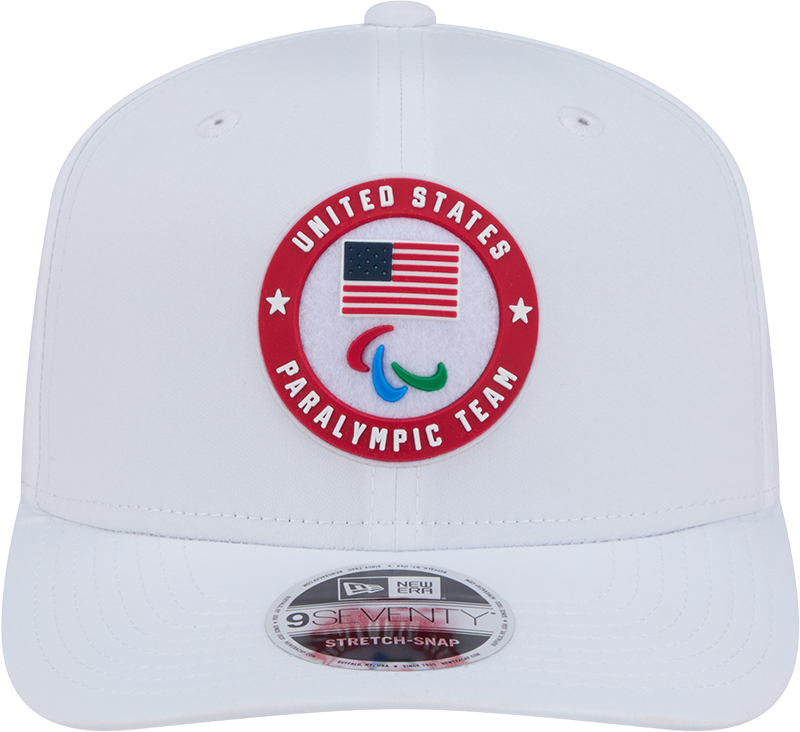Team USA Paralympics White Performance New Era 9SEVENTY Stretch Snap Adjustable Hat
