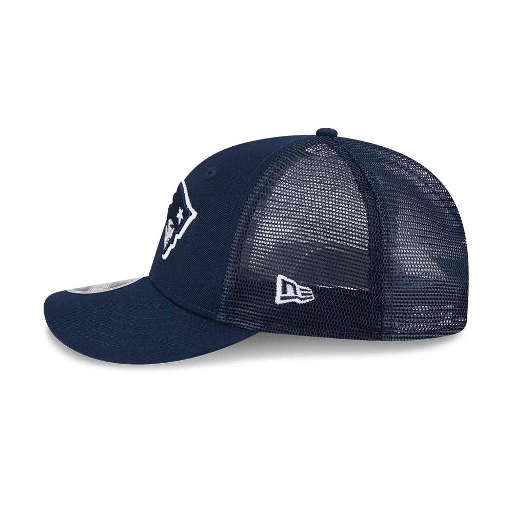 Men's New Era New England Patriots Navy Low Profile Trucker 9FIFTY Hat