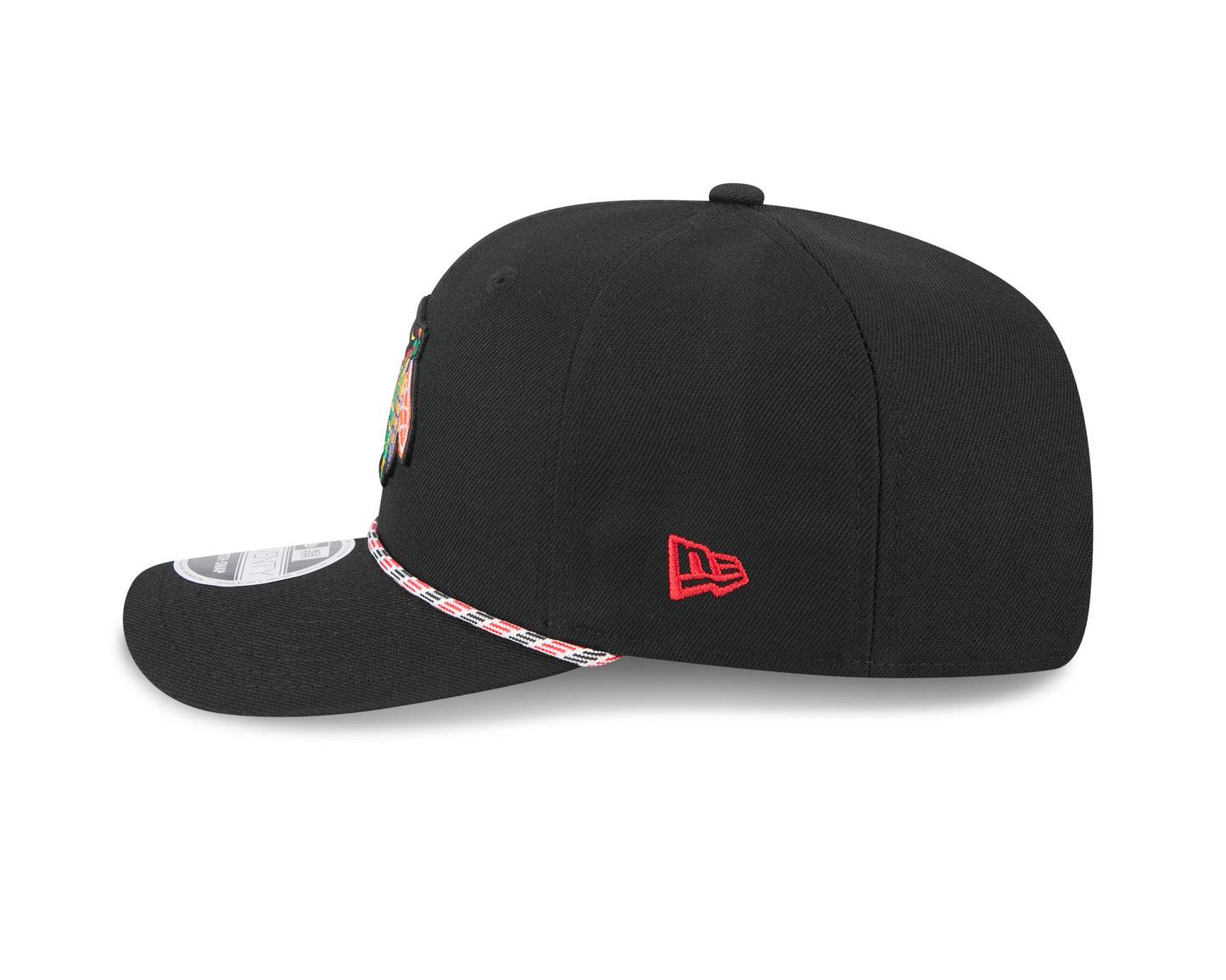 Chicago Blackhawks New Era Black Multi Rope 9SEVENTY Stretch Snap Adjustable Hat