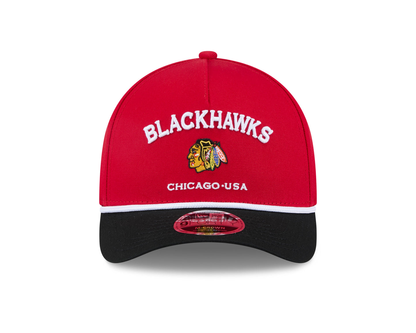 Chicago Blackhawks New Era Rope M-Crown 9FORTY Adjustable Hat
