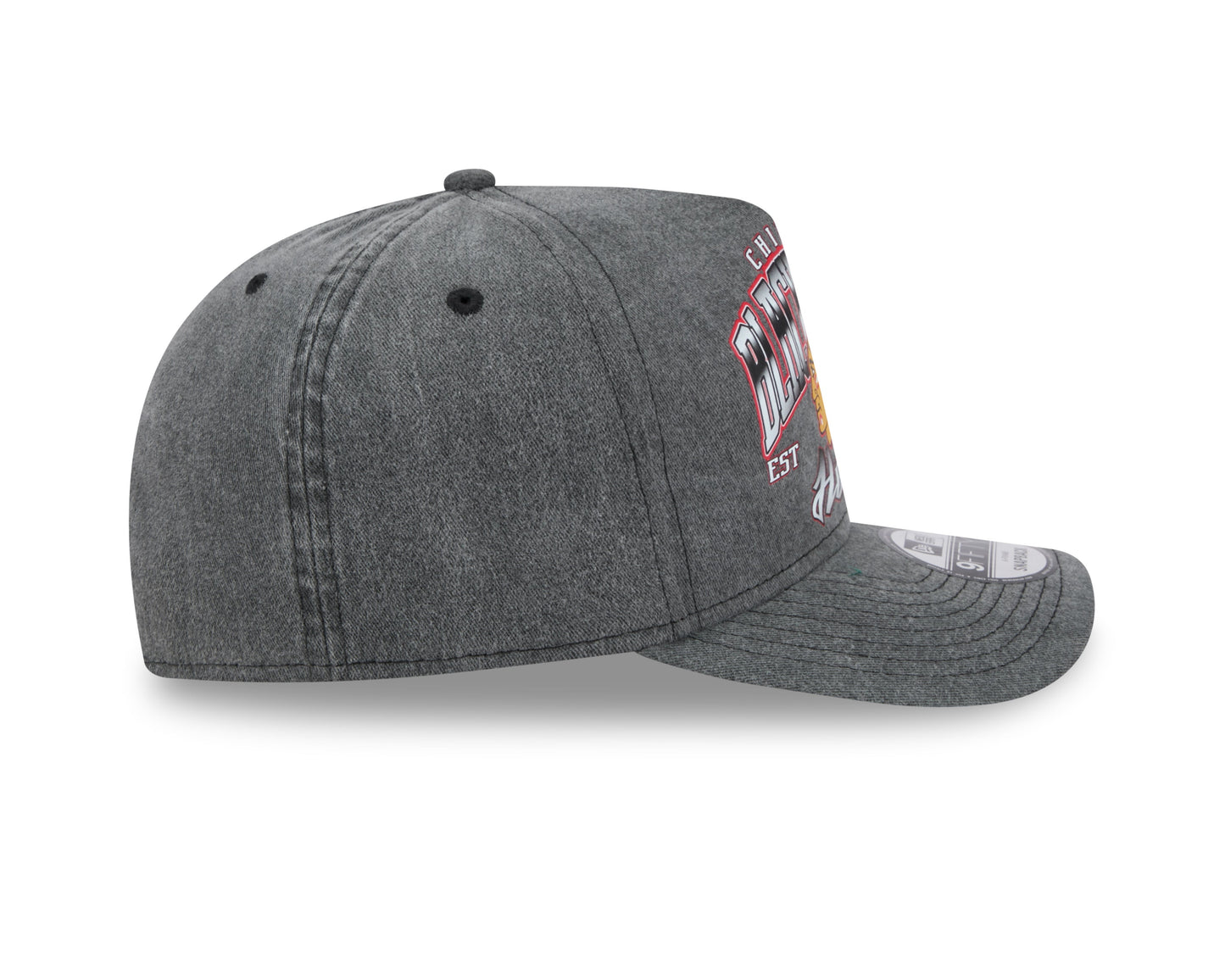 Chicago Blackhawks New Era Gray Washed 9FIFTY A-Frame Snapback Hat