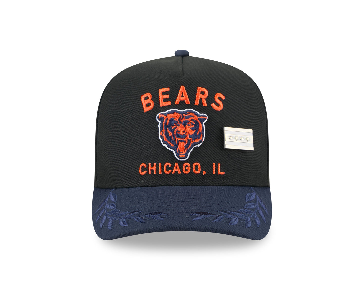 Men's Chicago Bears New Era Black 2025 On Stage NFL Draft A-Frame 59FIFTY Fitted Hat