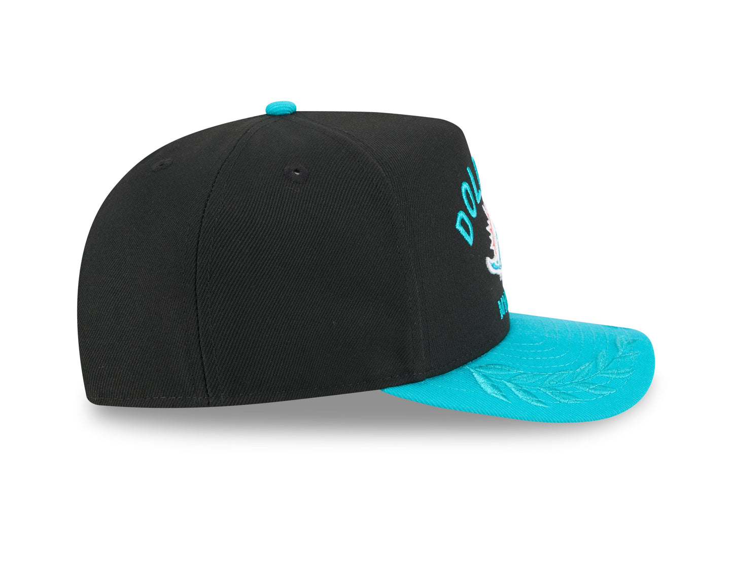 Men's Miami Dolphins New Era 2025 NFL Draft Black A-Frame 9FIFTY Snapback Adjustable Hat