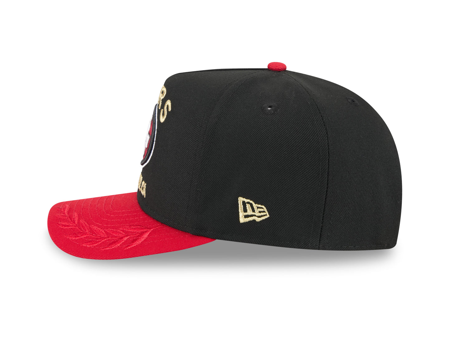 Men's San Francisco 49ers New Era 2025 NFL Draft Black A-Frame 9FIFTY Snapback Adjustable Hat
