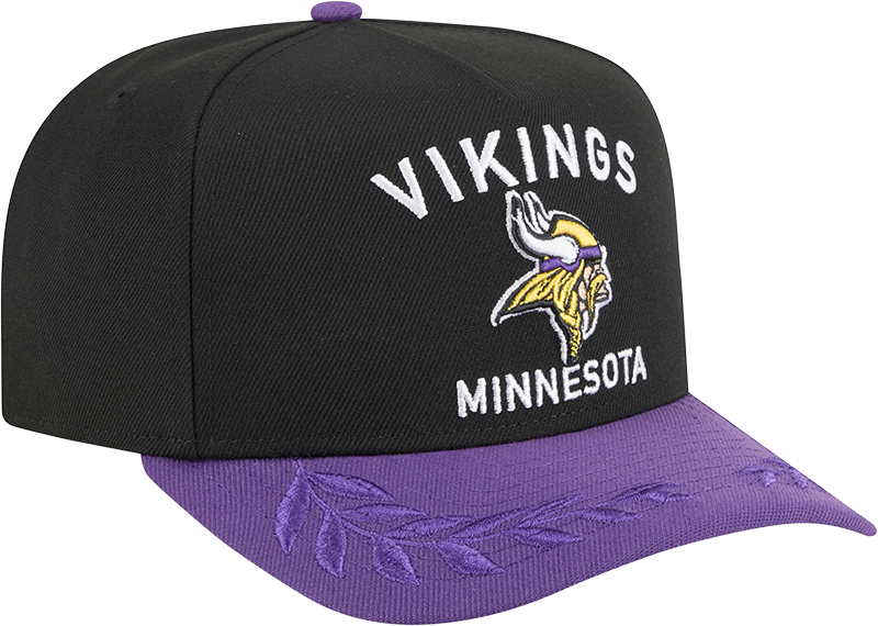 Men's Minnesota Vikings New Era 2025 NFL Draft Black A-Frame 9FIFTY Snapback Adjustable Hat
