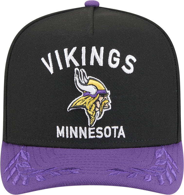 Men's Minnesota Vikings New Era 2025 NFL Draft Black A-Frame 9FIFTY Snapback Adjustable Hat