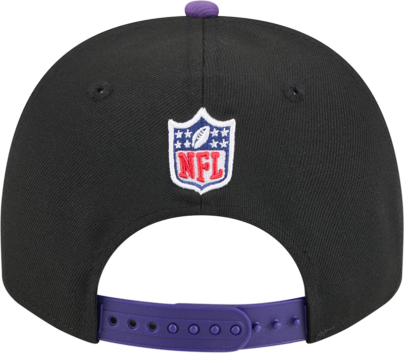 Men's Minnesota Vikings New Era 2025 NFL Draft Black A-Frame 9FIFTY Snapback Adjustable Hat