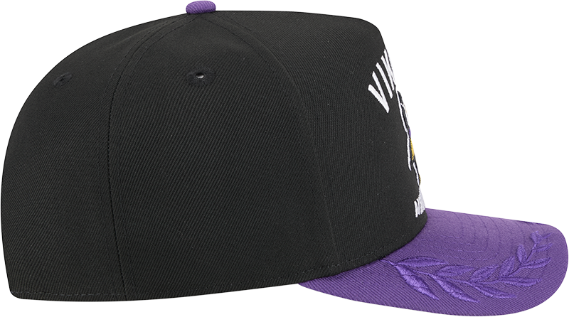 Men's Minnesota Vikings New Era 2025 NFL Draft Black A-Frame 9FIFTY Snapback Adjustable Hat