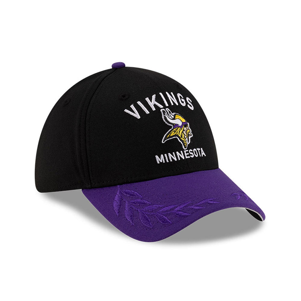 Men's Minnesota Vikings New Era 2025 NFL Draft Black 39THIRTY Flex Fit Hat